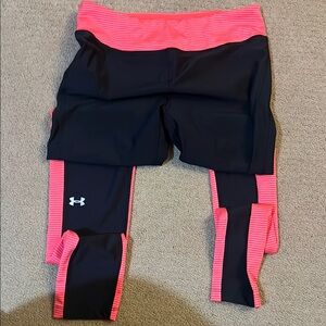 Under Armour Black and Pink Women's Leggings